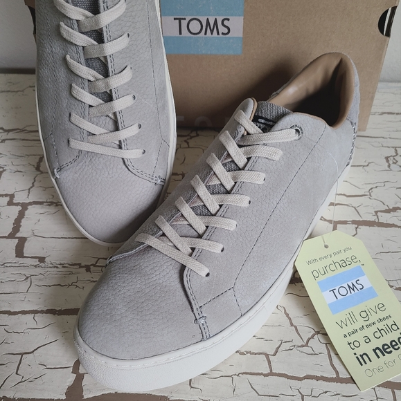 NEW TOMS 10 Lenox Drizzle Grey Nubuck - Picture 2 of 6